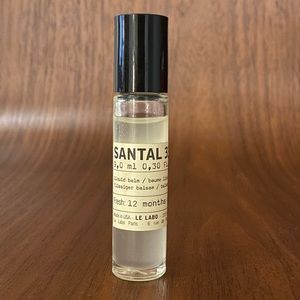 Le Labo Santal 33 liquid balm.